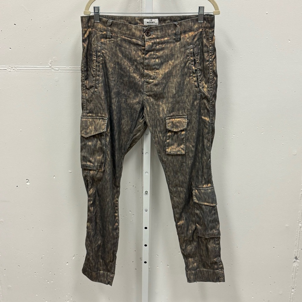 Mason's Italy Men’s Relaxed Fit Cargo‎ Pants Bronze